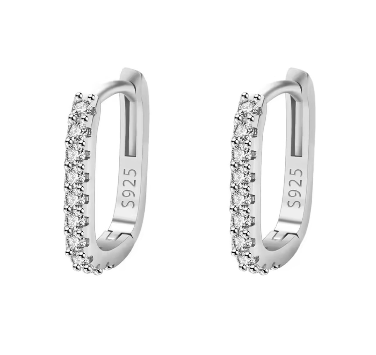 Cubic silver circle hoop _0