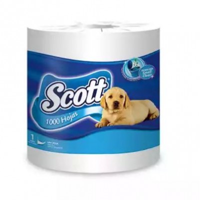 Papel Higienico Scott 1000 Hoja Individual.