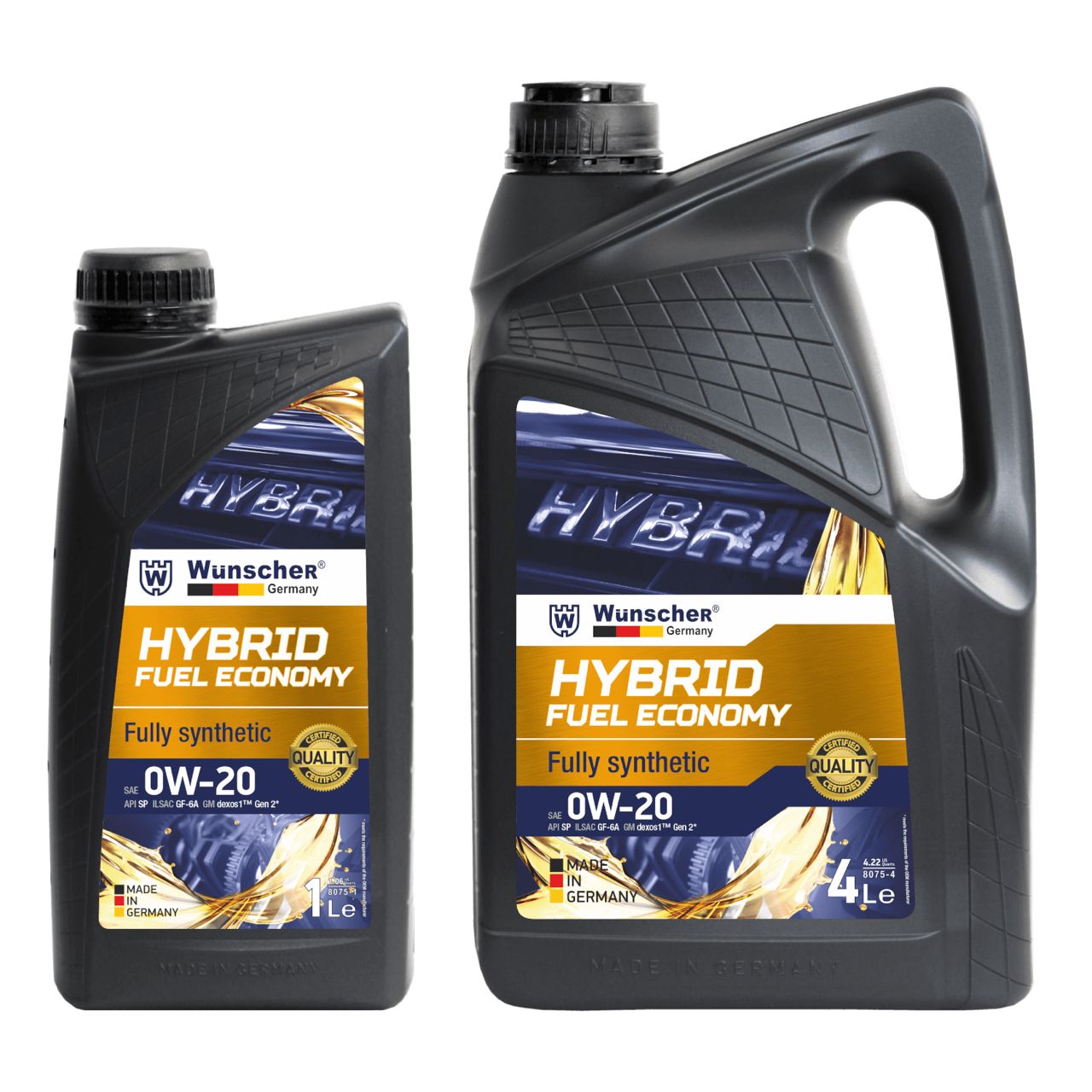 Wunscher Germany Hybrid FE 0W20 SP/GF-6A  Fully Syn Engine Oil 4L_1
