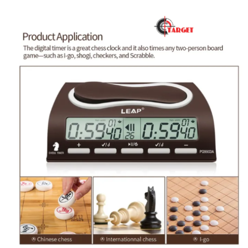 LEAP PQ9903A  Professional Compact Chess Clock Original Chess Timer Large_2