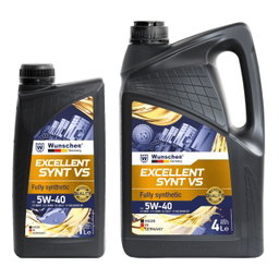 Wunscher Germany ExcellentSynt 5W40 A3/B4  Fully Syn Engine Oil 4L