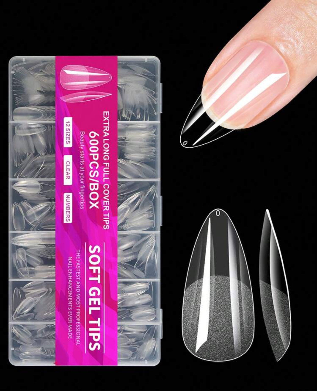 Soft gel tips 600 pcs_0