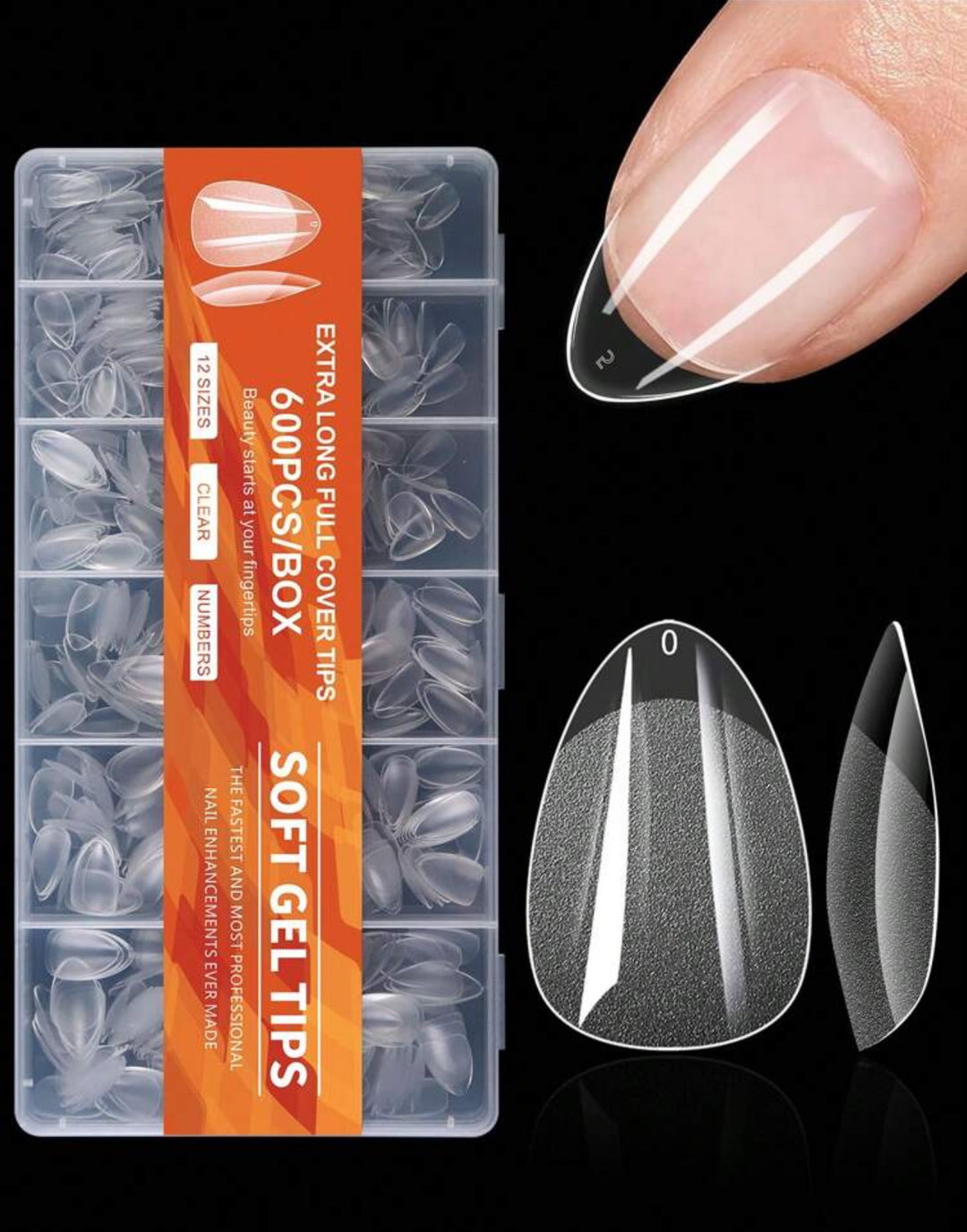 Soft gel tips 600 pcs
