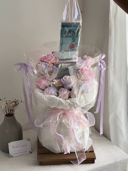 Money Soap Flower Bouquet 拉钱混搭香皂花束 