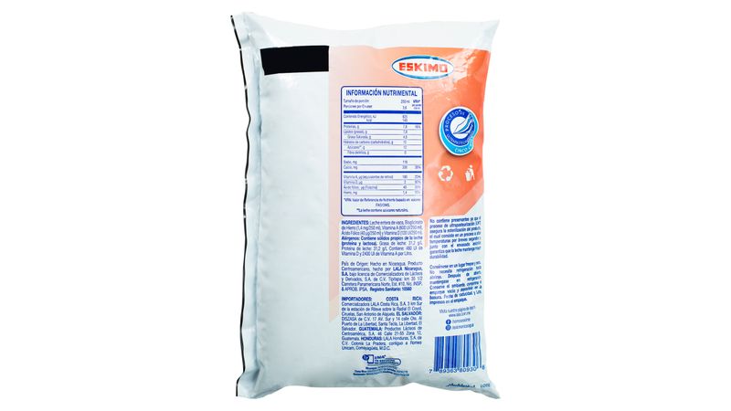 Leche Eskimo Ultrapasteurizada Entera Larga Vida 3% Grasa - 900ml_1