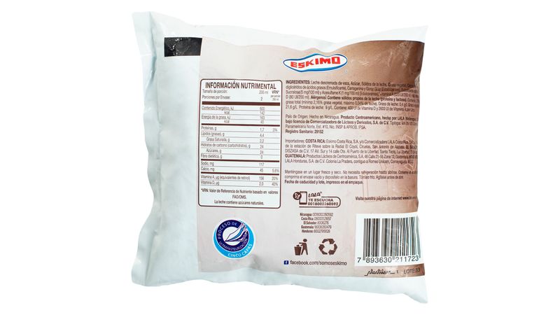 Leche Con Chocolate Eskimo Ultrapasteurizada Bolsa -400ml_1