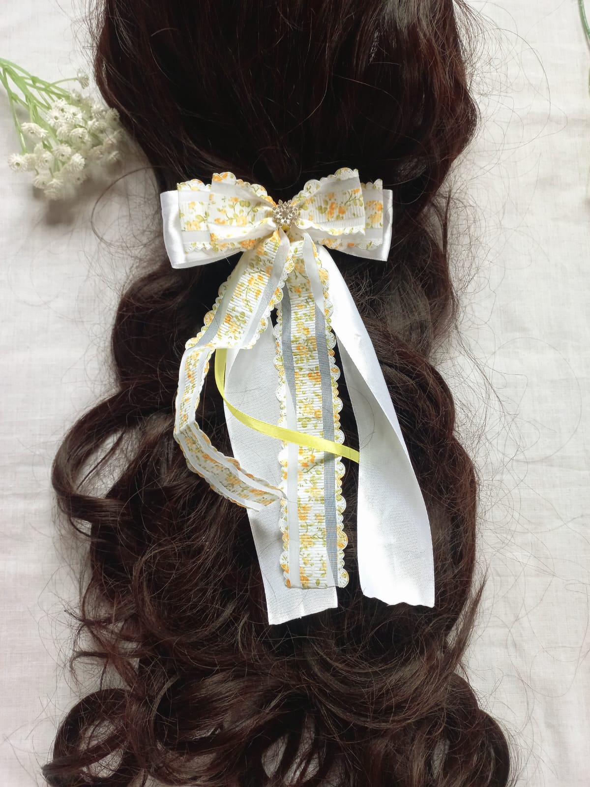 🎀  Lilly - Lace Floral Bow _1