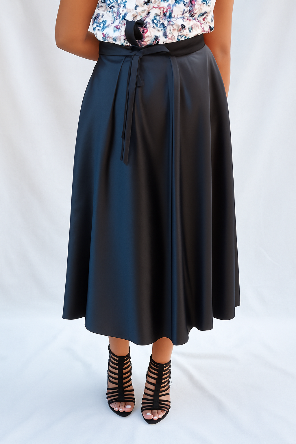 👗 Satin Wrap Skirt_0