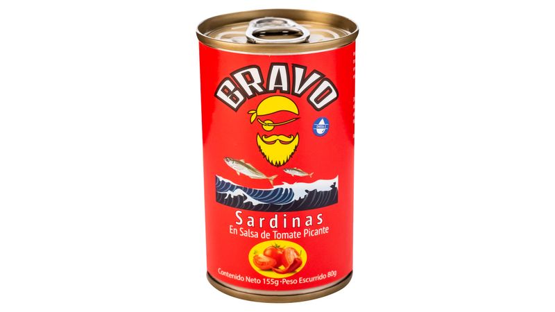 Sardina En Salsa De Tomate Picante  Bravo- 80 g_0