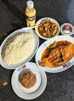 Plain Polao, Beef Rezala & Borhani