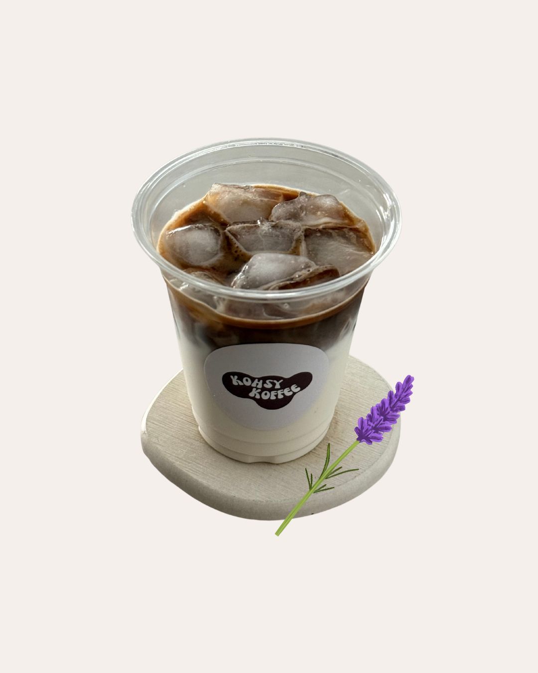 iced honey lavender latte