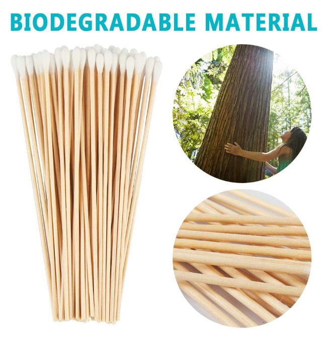 Long Cotton Applicator Swabs (100 pcs)
