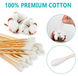 Long Cotton Applicator Swabs (100 pcs)
