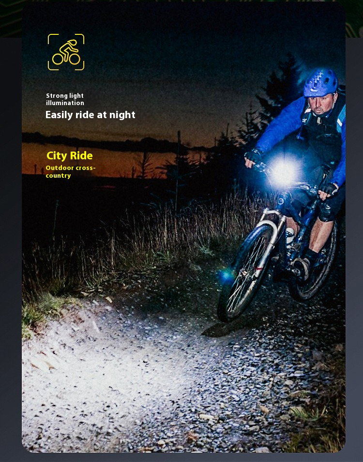 Solar Rechargeable Bicycle Front Light with Horn _7