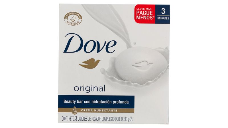 Jabón Dove Original, Hidratación Profunda 3 Pack - 270g_3