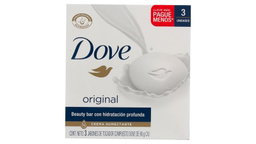 Jabón Dove Original, Hidratación Profunda 3 Pack - 270g