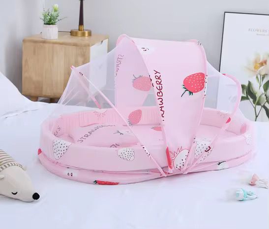 Lit Bébé avec Moustiquaire – Pliable et Confortable_article_N°:AHB_0018_0
