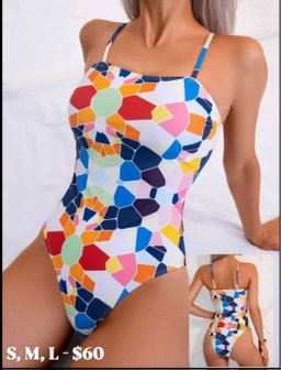 Geometric One Piece Swimsuit 