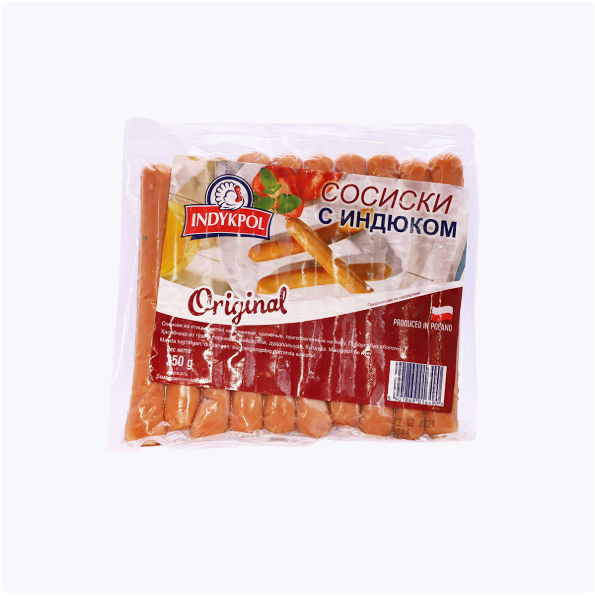 Хасибчахо Indykpol Original (Сосиски с индюком копч) 350г_0