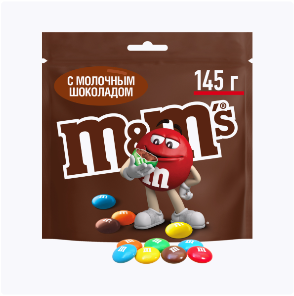 Шок/драже M&M's с шоколадом 145г_0