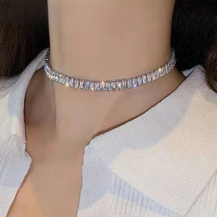 Collier chaîne cubaine pour hommes, collier chaîne cubaine en acier inoxydable de 7mm, chaîne cubaine de 50/55/60cm, collier Hip hop Rap_8