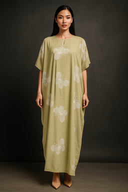KAFTAN BUTTERFLY SHORT SLEEVE  : MOSS GREEN