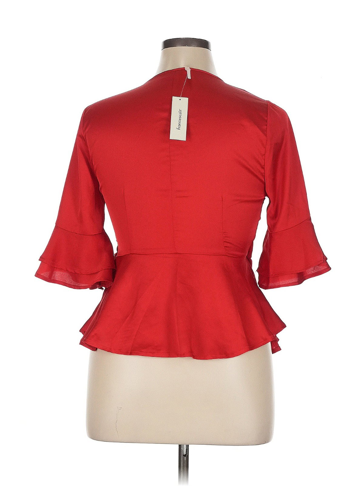 Blusa satinada cruzada (Talla XL)_1
