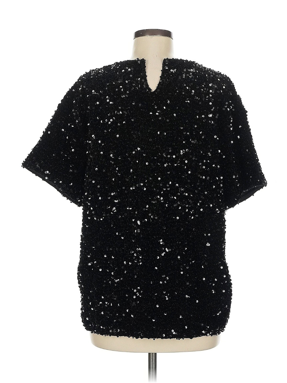 Blusa Negra con Lentejuelas H&m (Talla M)_1