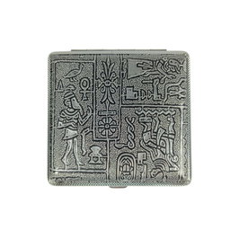 Ophone Kotak Rokok Elegan Silver Bermotif