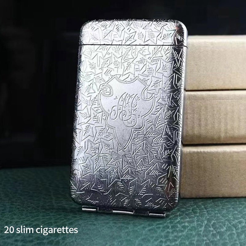 REXOW Kotak Elegan Vintage Box Case Slim Silver - Kotak Thomas Shelby Peaky Blinders_1