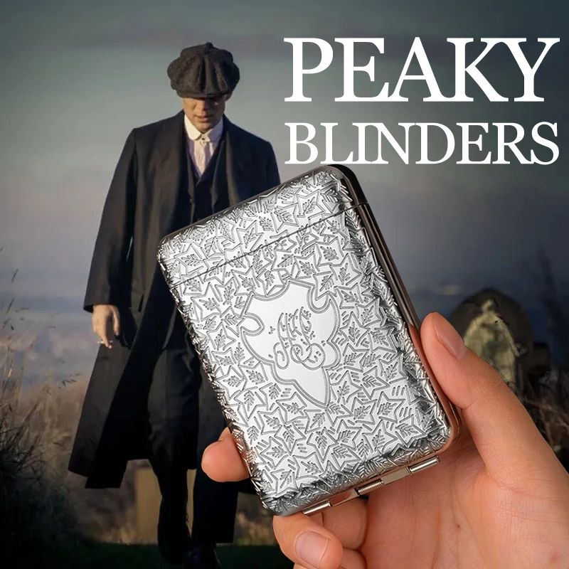 REXOW Kotak Elegan Vintage Box Case Slim Silver - Kotak Thomas Shelby Peaky Blinders