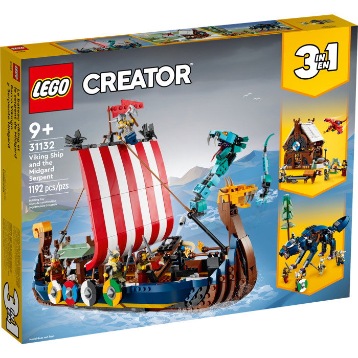 Lego Creator Viking Ship and the Midgard Serpent Set 31132_0