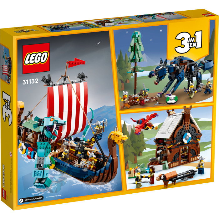 Lego Creator Viking Ship and the Midgard Serpent Set 31132_1
