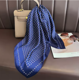 Écharpe de créateur minimaliste à pois pour femmes, 70x70cm, foulards en soie légers, luxe élégance, Bandana, foulard châle