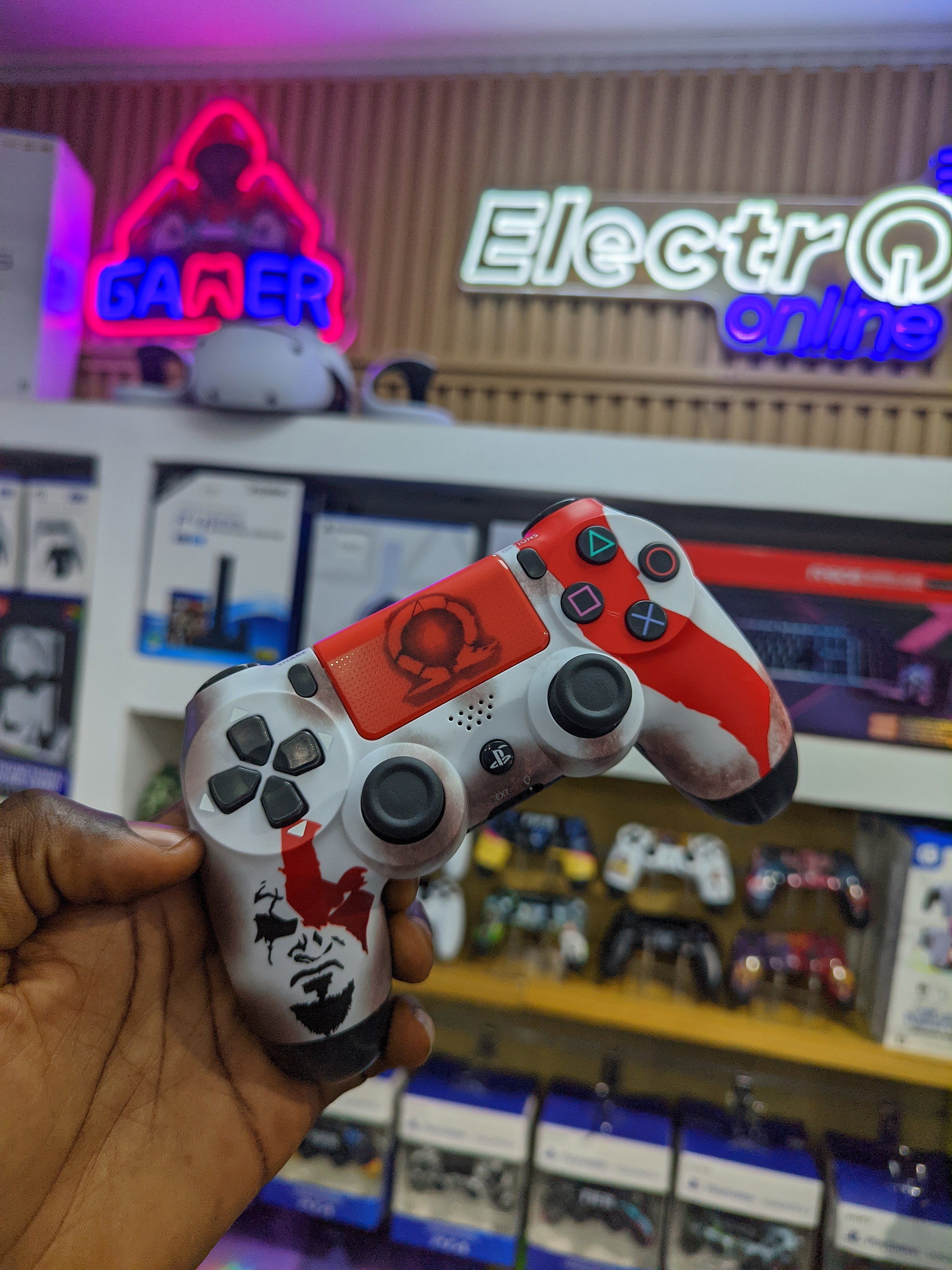 DualShock sem fio Personalizado God Of War -  PS4 _0