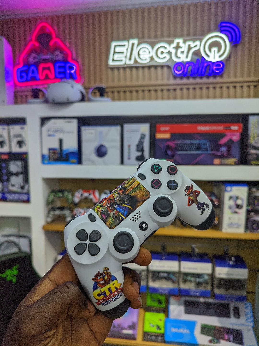 DualShock sem fio Personalizado Crash Team Racing - PS4