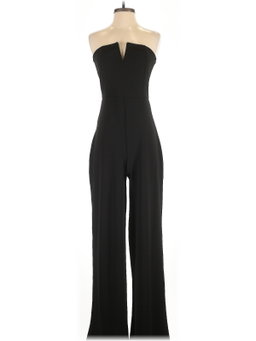 Enterizo strapless negro con escote V (Talla 6)