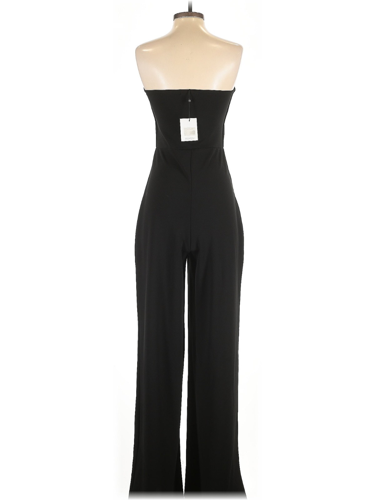 Enterizo strapless negro con escote V (Talla 6)_1