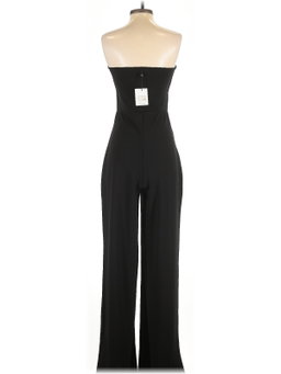 Enterizo strapless negro con escote V (Talla 6)