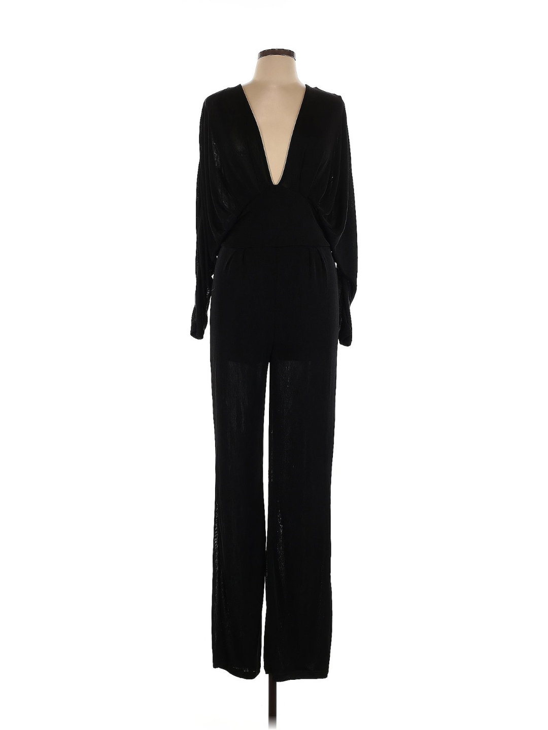 Enterizo Negro Escote Profundo Fashion Nova (Talla L)