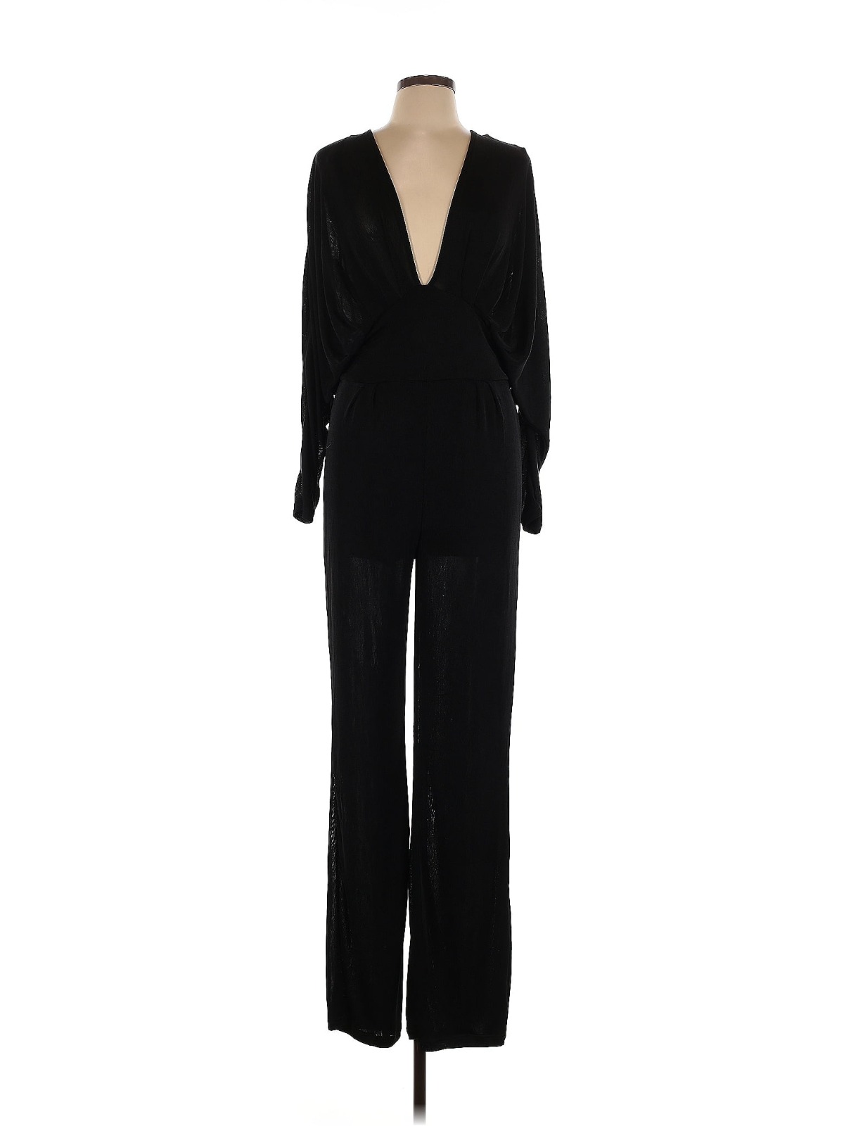 Enterizo Negro Escote Profundo Fashion Nova (Talla L)_0