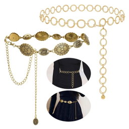 Ceinture de luxe en cuir véritable pour femmes, avec robe en jean, boucle dorée de 2.8cm de large, mode femme, ceinture en cuir de vache noir et marron