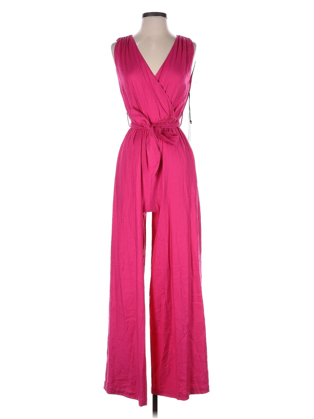Enterizo Fucsia con Lazo en Cintura (Talla XS)
