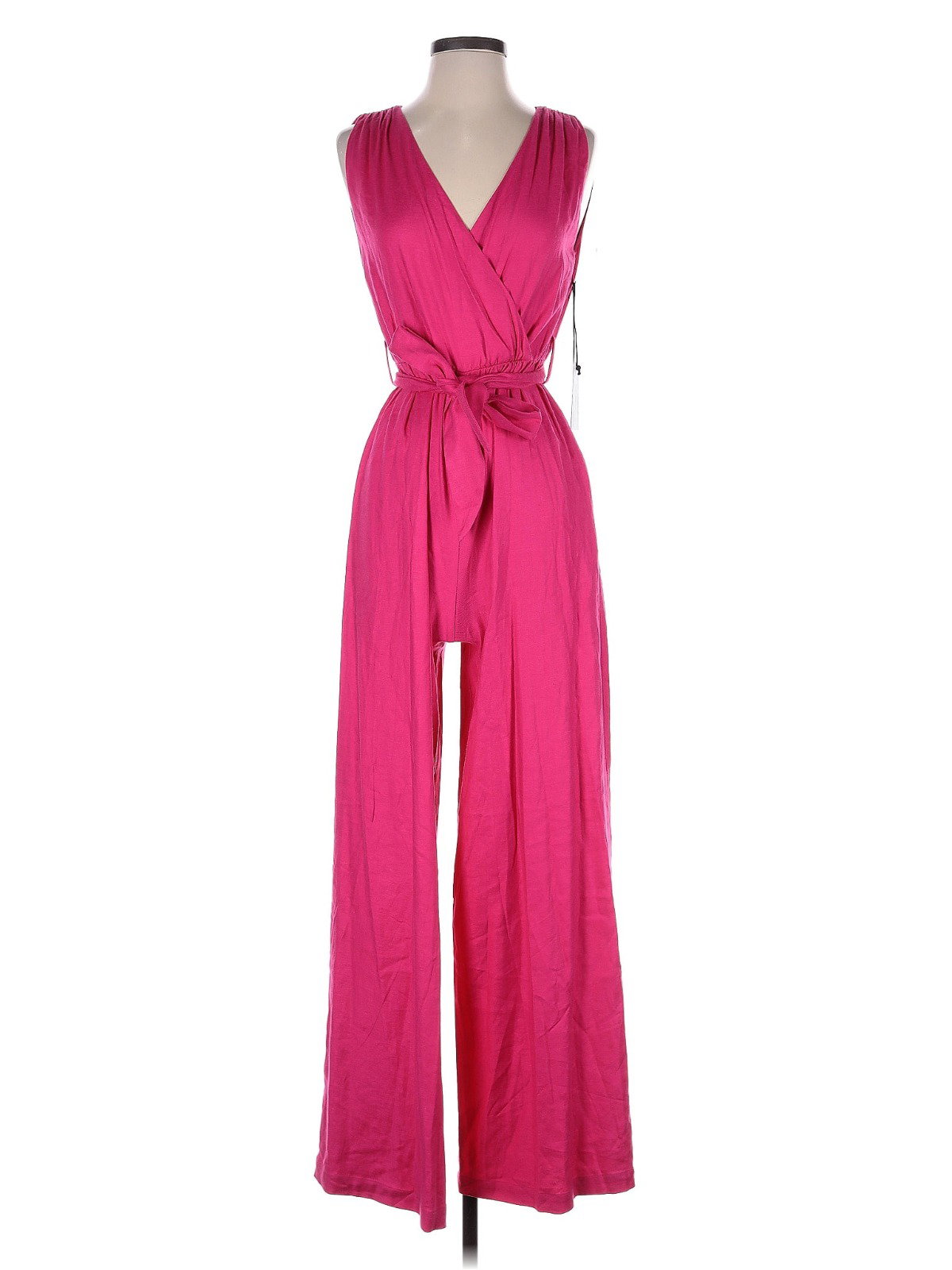 Enterizo Fucsia con Lazo en Cintura (Talla XS)_0