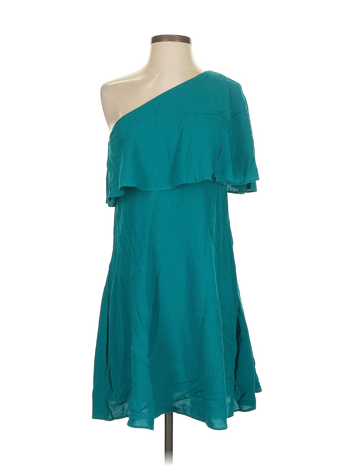 Vestido Asimétrico Turquesa Ann Taylor LOFT (Talla 2)_1