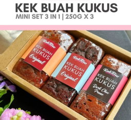 Kek Buah Kukus (Mini Set 250GM x3)