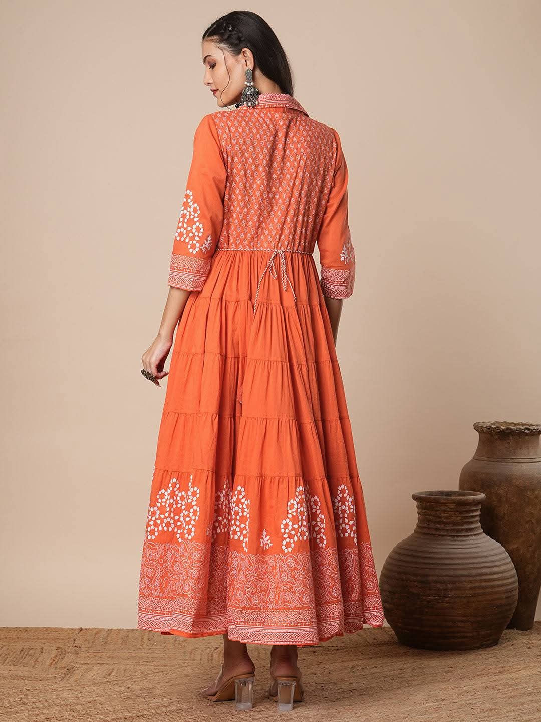 Full Flare Cotton Dress – Elegant & Breezy One-Piece_1