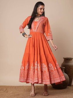 Full Flare Cotton Dress – Elegant & Breezy One-Piece