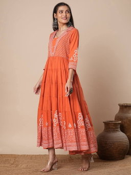 Full Flare Cotton Dress – Elegant & Breezy One-Piece