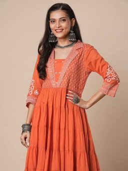 Full Flare Cotton Dress – Elegant & Breezy One-Piece